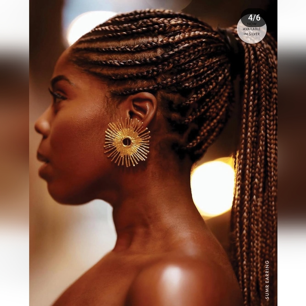 Radiant Gold Sunburst Earrings